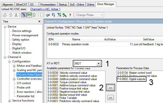 Digital output control word 2: