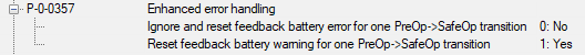 Resetting the error message and warning 3: