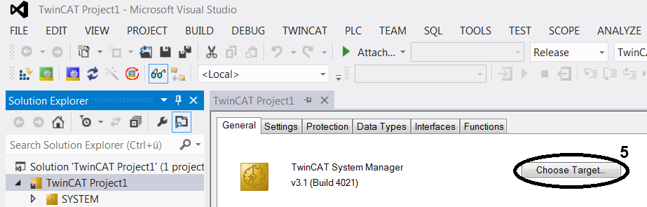 Select target system 3: