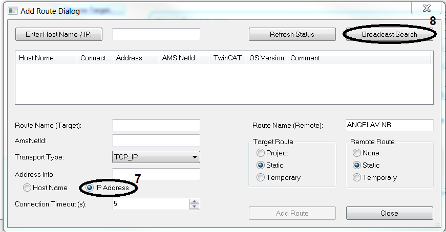 Select target system 5:
