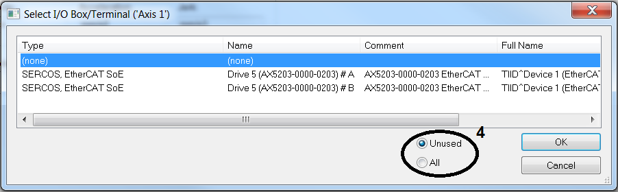 Create CNC axis configuration 6: