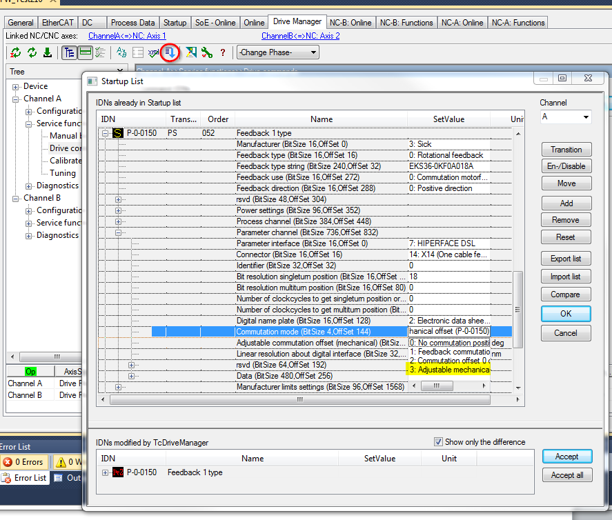 Determining the electrical commutation offset 3: