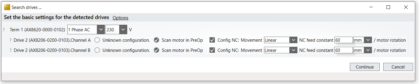 Basic settings 1: