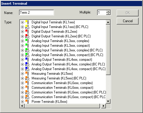 Configuration via TwinCAT 2: