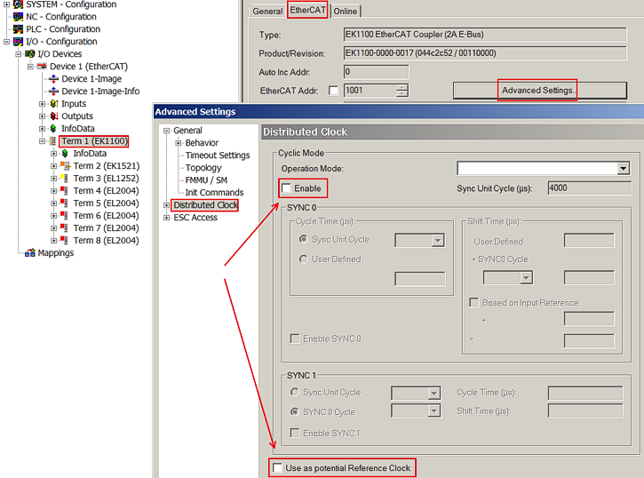 EKxxxx - Optional Distributed Clocks support 2: