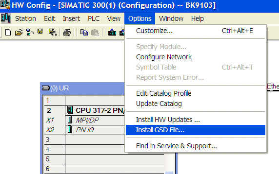 Configuration example with Step 7 1: