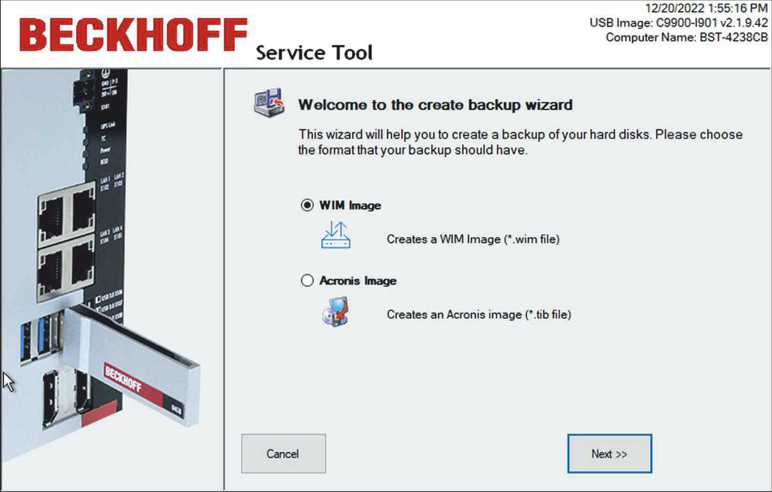 Creating a backup 1: