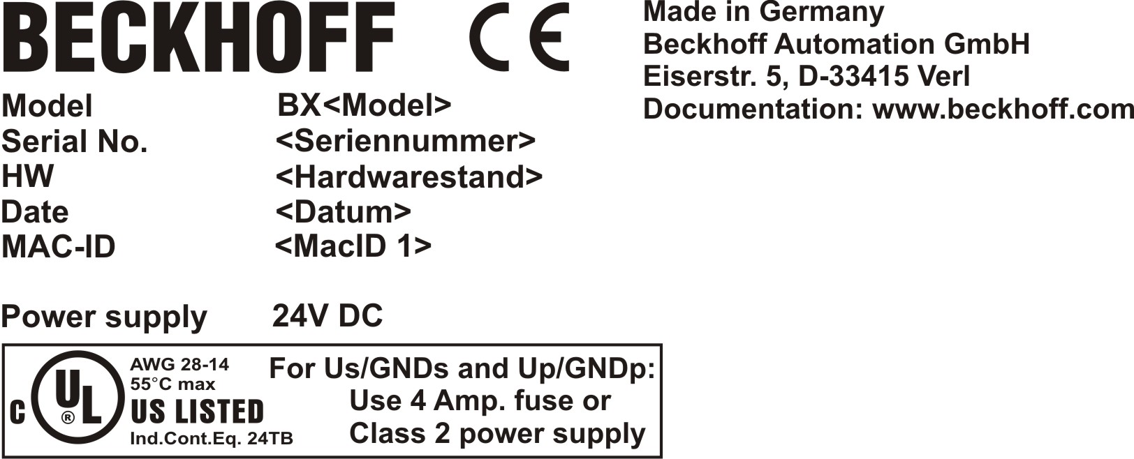 General operating conditions 1: