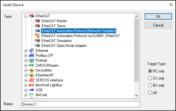 Configuration of a port for network variables 2: