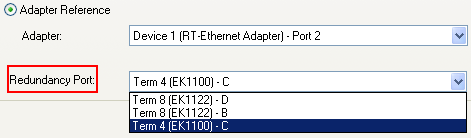 Setting up: Device EtherCAT with cable redundancy 5: