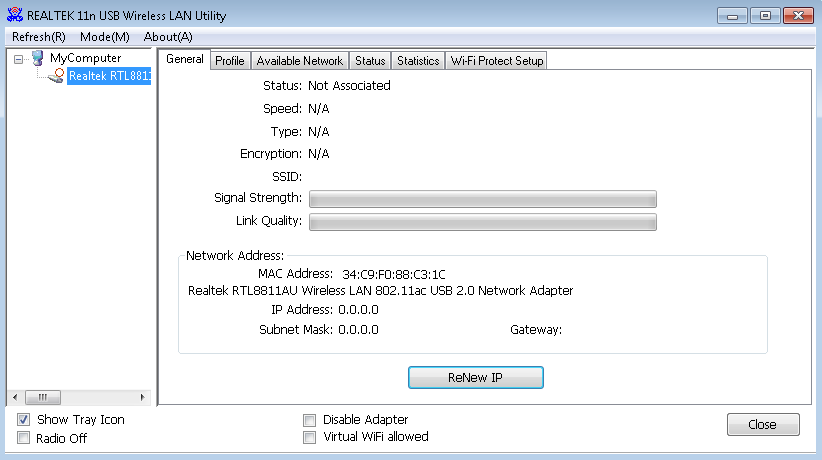 Connecting to WLAN 1:
