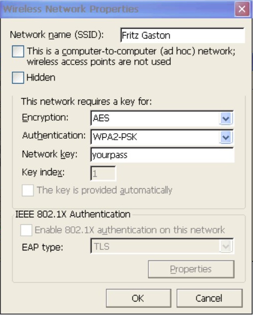 Connecting to WLAN 2:
