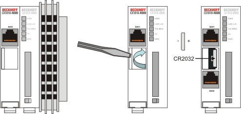 Battery compartment 1: