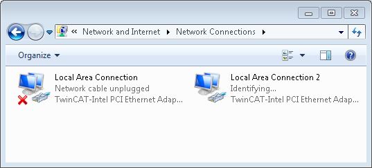 Identification of the Ethernet interfaces (X000, X001) 1: