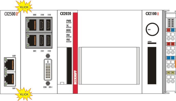 Attaching the system interface to the CX20x0 system 3: