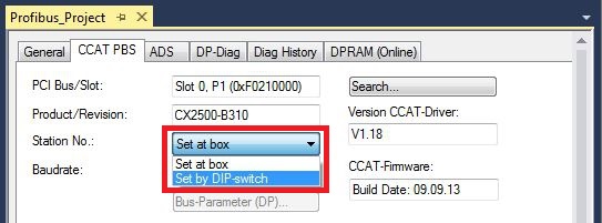 Setting the address with a DIP switch 2: