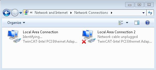 Identification of the Ethernet interfaces (X000, X001) 1: