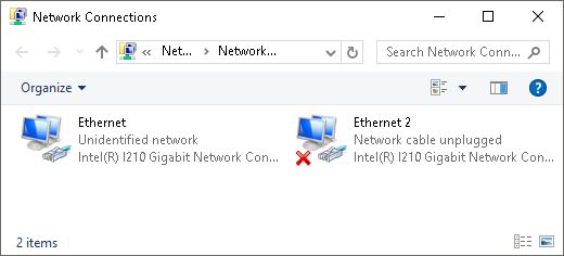 Identification of the Ethernet interfaces (X000, X001) 1: