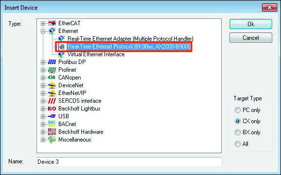 Configuring Realtime Ethernet 2: