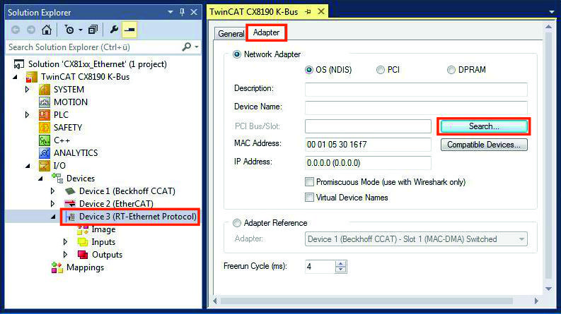 Configuring Realtime Ethernet 3: