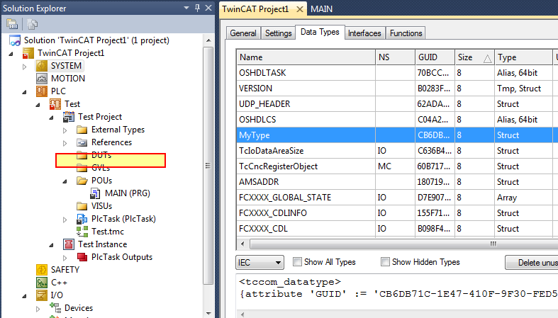 Use of user-defined data types 5: