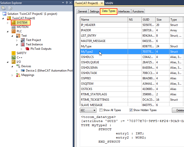 Use of user-defined data types 7: