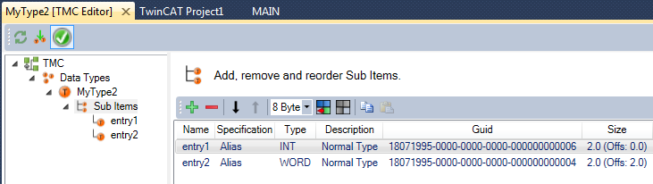 Use of user-defined data types 8: