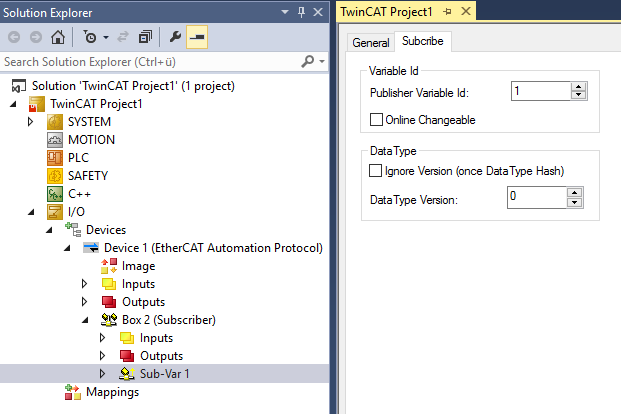 Subscriber Variable 1: