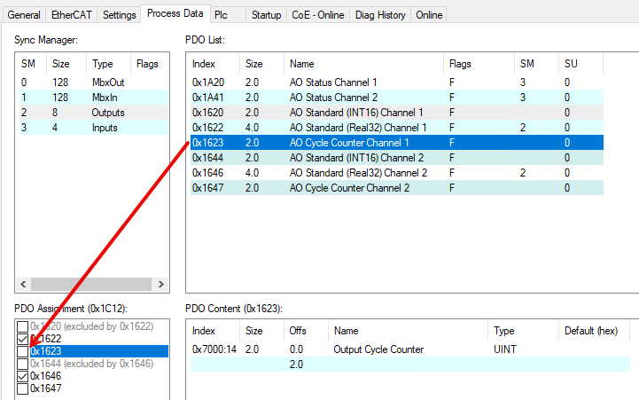 AO Continuity counter 1: