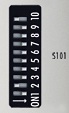 Meaning of the DIP switch 1: