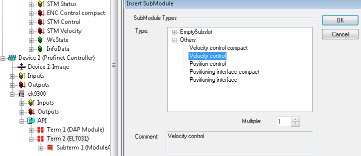 EK9320 – Configuration example 2: