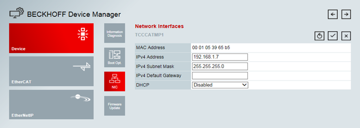 Configuration via the HTML pages (Device Manager) of the Bus Coupler 3: