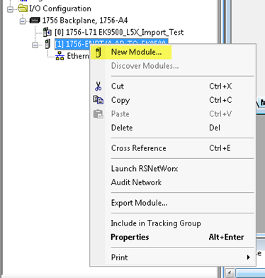 Setting up the EK9500 in RS Logix Studio 5000 via EDS File 3:
