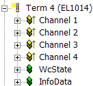 Configuration with the TwinCAT System Manager - digital input and output terminals 1: