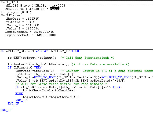 Example program 2: Application of the SENT protocol with EL1262-0050 2: