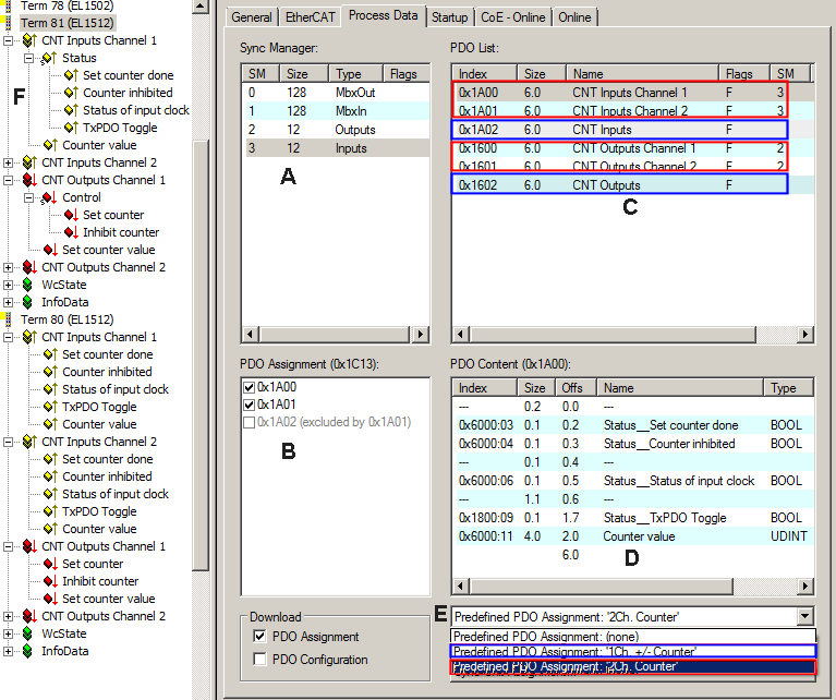 Operating mode selection 1:
