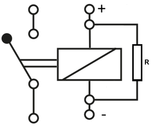 Output protection during DC switching of inductive loads (overvoltage limitation) 1:
