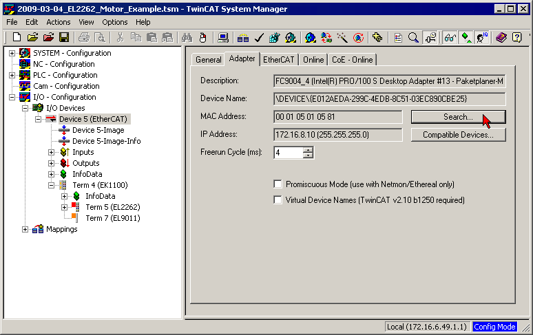Example program #1: 2-channel control for a 24 VDC motor with PWM 4: