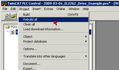 Example program #1: 2-channel control for a 24 VDC motor with PWM 10:
