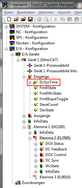 Determination of the current Distributed Clock time 3: