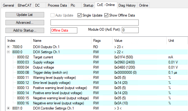 Sample program 2 - short-circuit detection (voltage-controlled) 2: