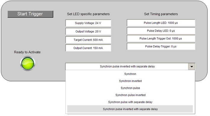Sample program 3 - combination of input and output triggers 2: