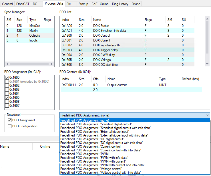 Diagnostics with the info data 1: