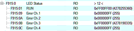 Device diagnostic functions 1:
