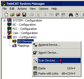 Creation of the TwinCAT configuration 2: