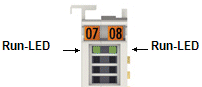 EL4712, EL4732 - LEDs and connection 1: