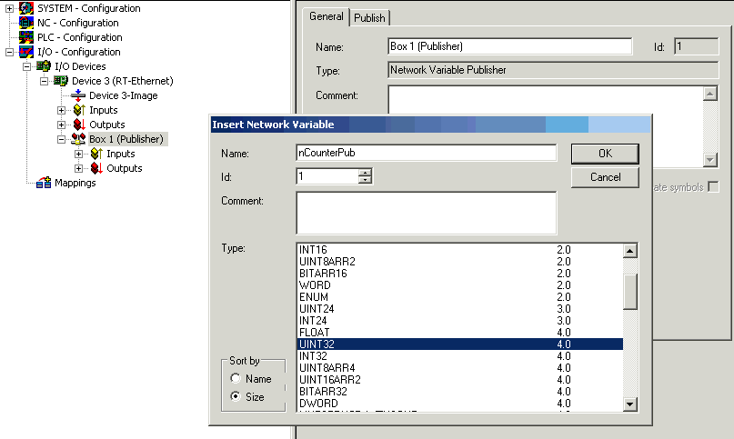 Configuration of the Publisher 2: