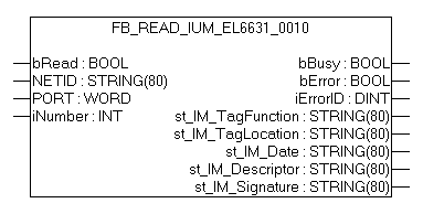 FUNCTION_BLOCK FB_Read_IuM_EL6631_0010 1: