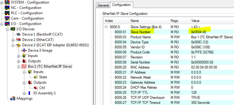 Changing EtherNet/IP settings 2: