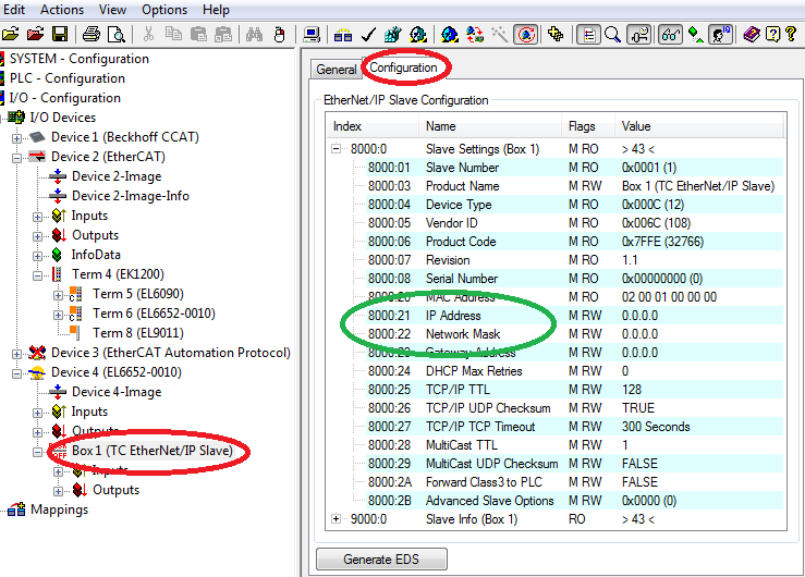 EL 6652-0010 configuration      5: